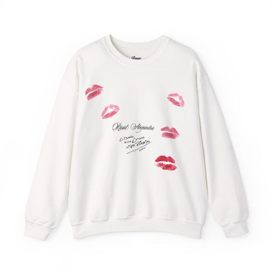 RAUW ALEJANDRO MERCH - RAUW KISSES XOXO WHITE TOUR CREWNECK
