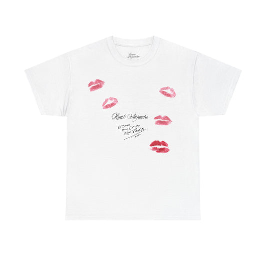 RAUW ALEJANDRO MERCH - RAUW KISSES XOXO WHITE TOUR TEE