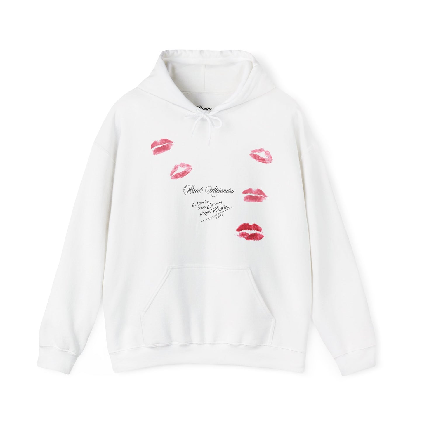 RAUW ALEJANDRO MERCH - RAUW KISSES XOXO WHITE TOUR HOODIE