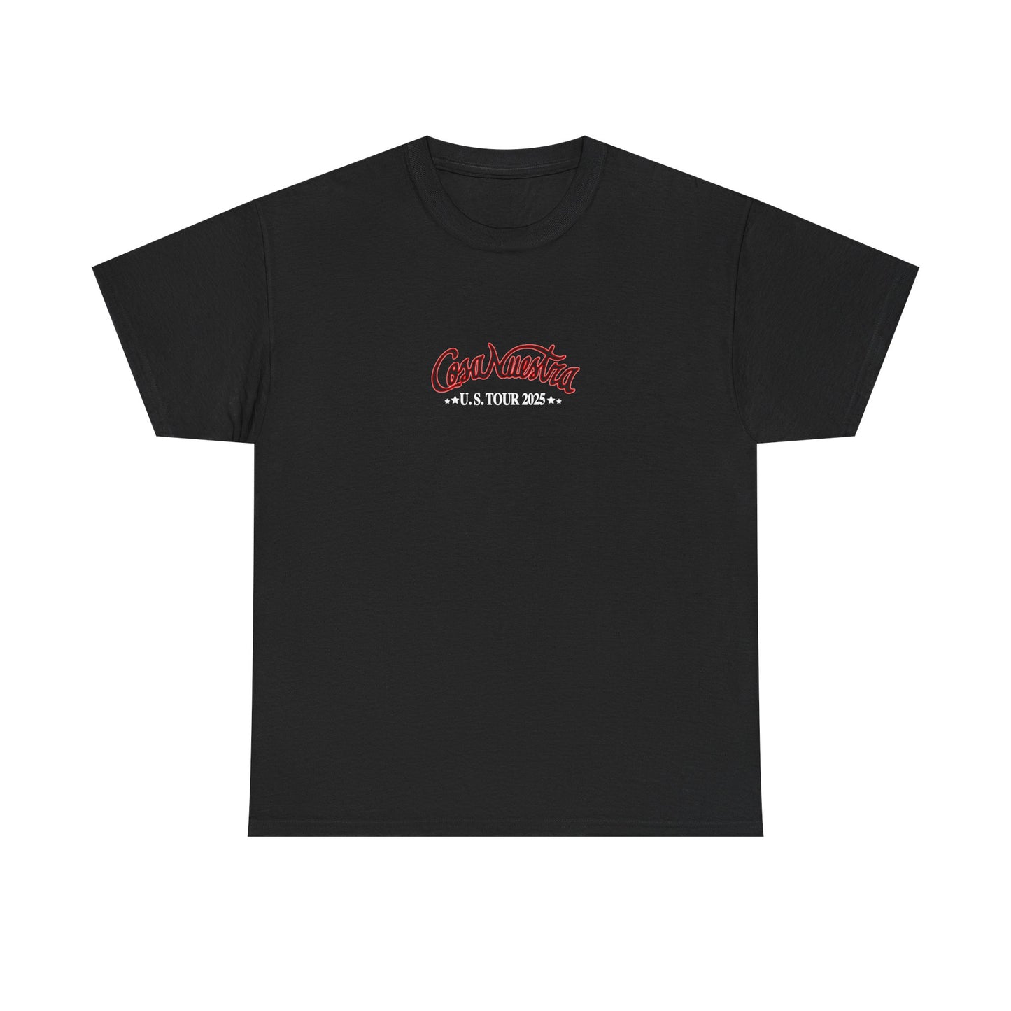 RAUW ALEJANDRO MERCH - RAUW SIGNATURE COSA NUESTRA US TOUR BLACK TEE